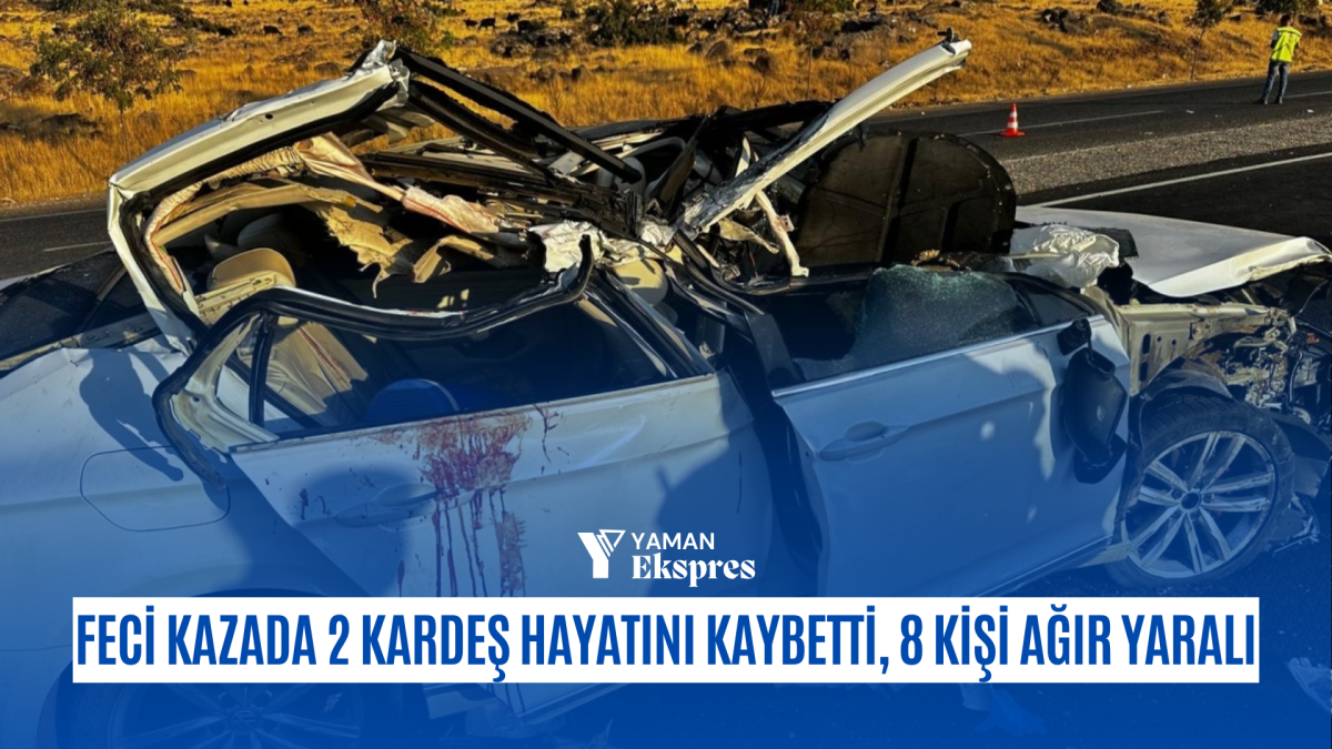 Feci Kazada 2 Kardeş Hayatını Kaybetti, 8 Kişi Ağır Yaralı